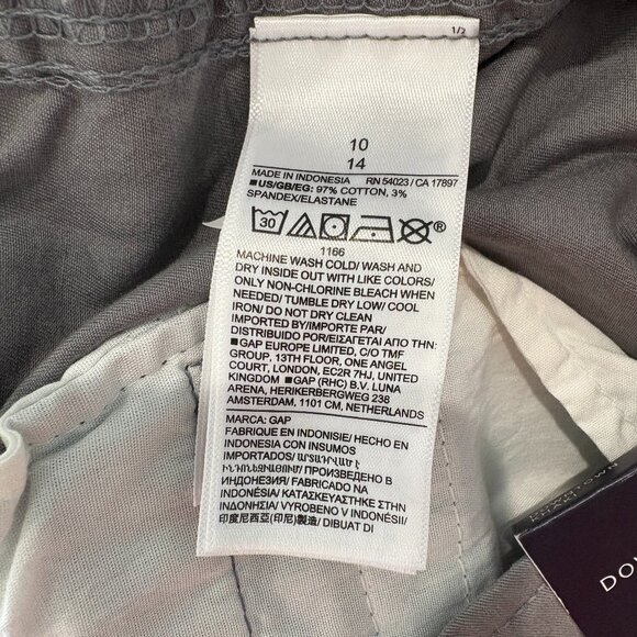 Gap Downtown Khaki Pants Ankle Mid Rise Gray Size 10 NEW - Picture 10 of 10